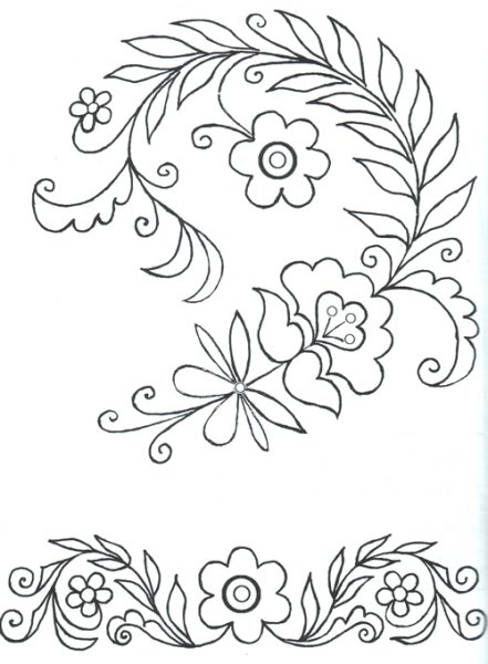 Хохлома трафарет