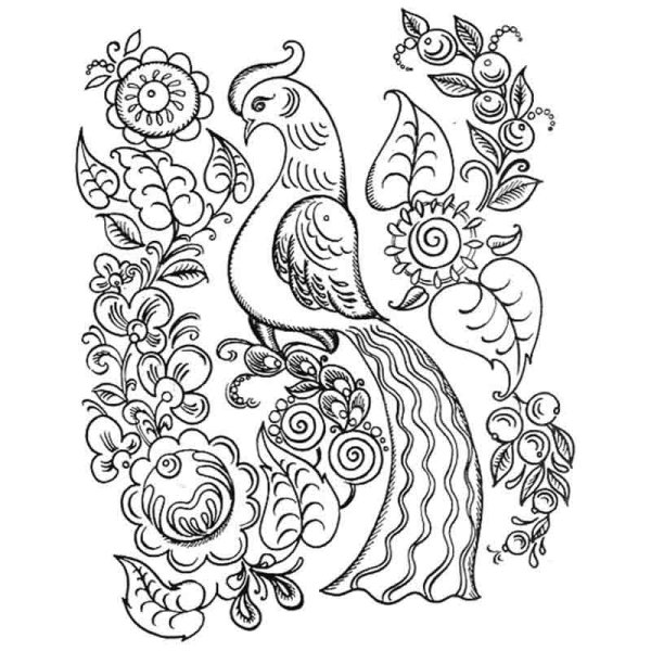 Гжель раскраска для детей