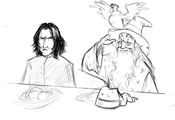 Раскраски Гарри Поттер Северус Снегг