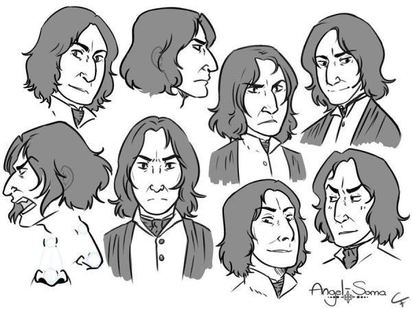 Профессор Снейп рисунок