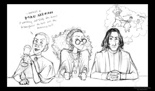 Северус Снейп рисунок Роулинг