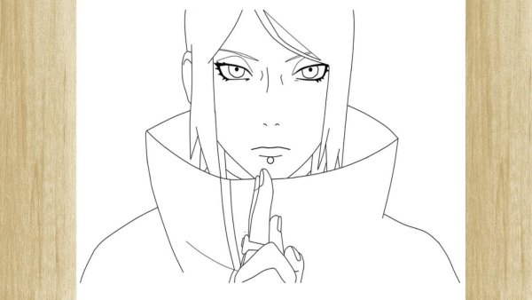 Конан Наруто нарисовать