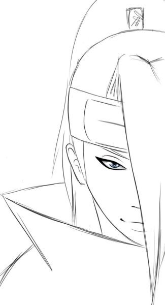 Рисунки аниме Наруто легкие