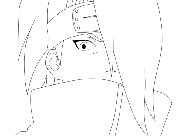 Раскраски Наруто Дейдара