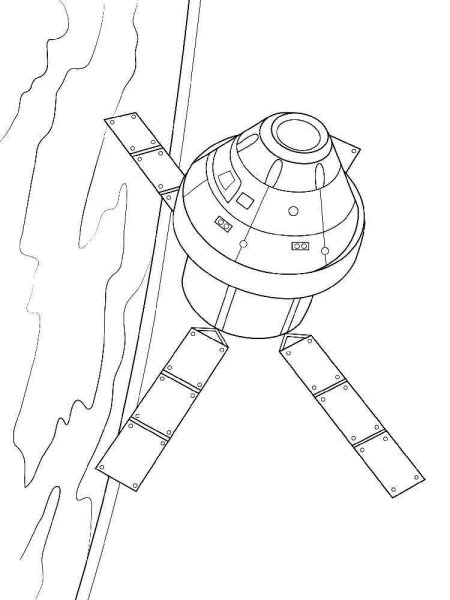 Космические аппараты. Раскраска