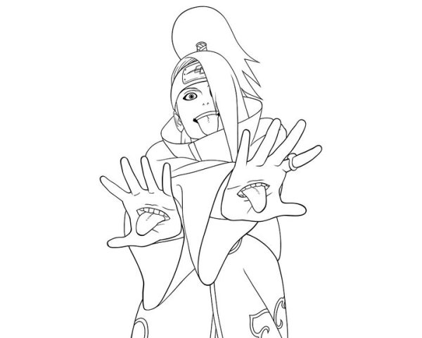 Раскраска Тайдара из Наруто