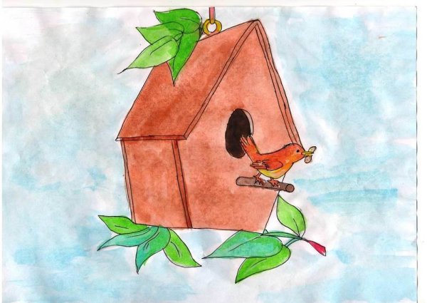 Скворечник рисунок