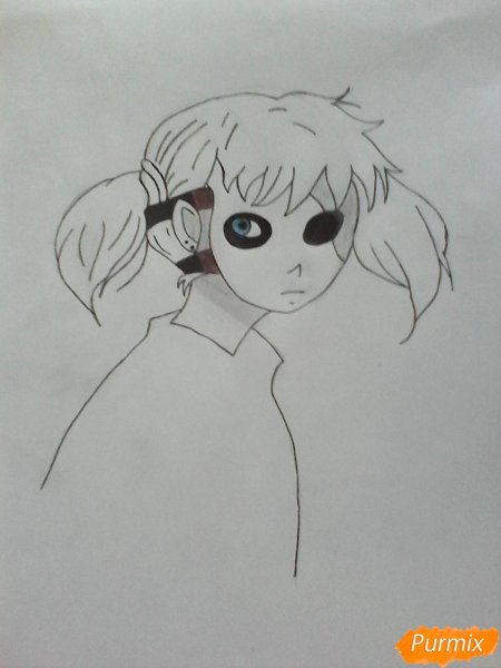 Салли фейс карандашом