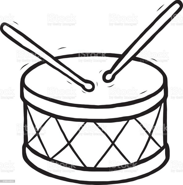 Барабан рисунок поэтапно