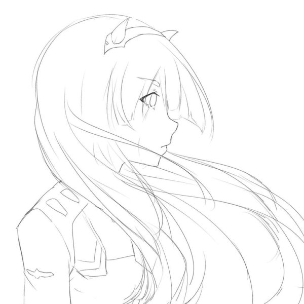 Контуры для рисования аниме