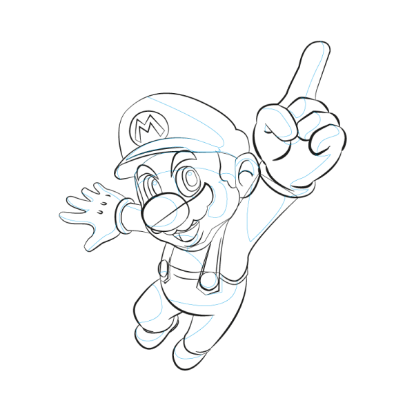 Марио карандашом