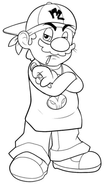 Марио срисовать