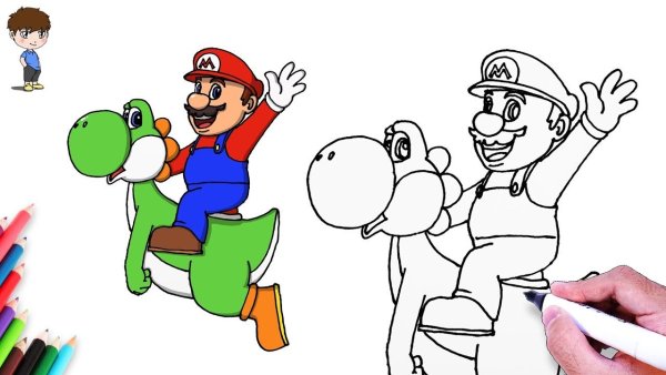 Рисовалки для детей Марио