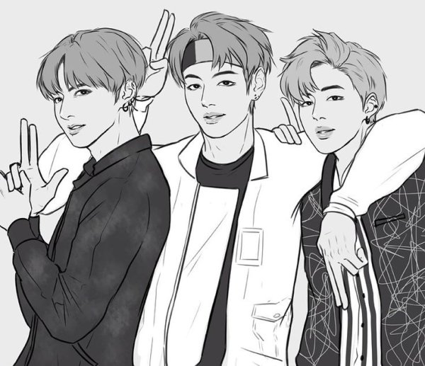 Группа БТС разукрашен