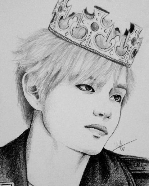 Рисунок Тэхена из BTS