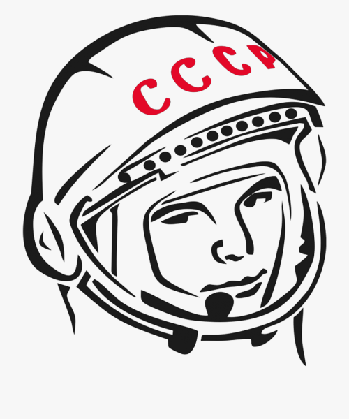 Рисунок Юрий Гагарин в космосе
