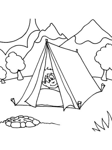 Лагерь рисунок