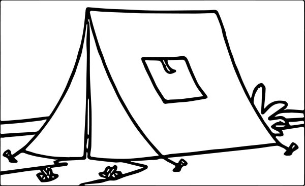 Палатка в графике