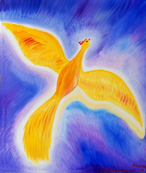 Птица Феникс рисунок