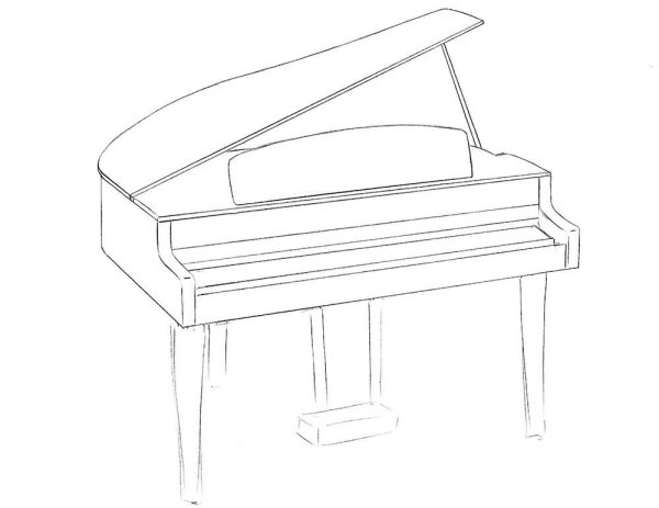 Пианино карандашом