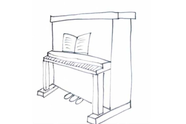 Поэтапное рисование фортепиано