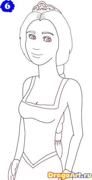 Принцесса Фиона раскраска