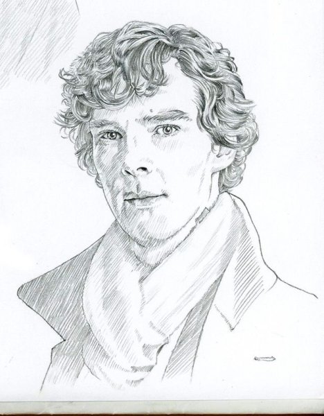 Бенедикт Камбербэтч карандашом