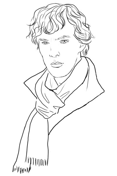 Шерлок Холмс для срисовки