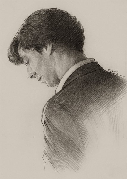 Шерлок Бенедикт Камбербэтч рисунок карандашом