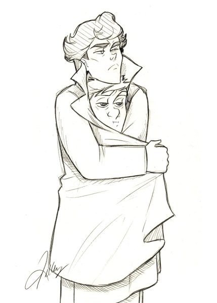 Поэтапный рисунок Шерлока Холмса