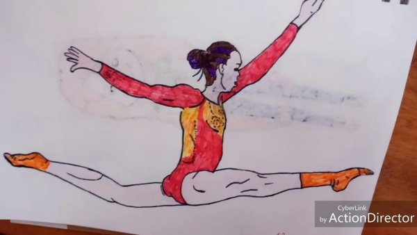 Шпагат зарисовка