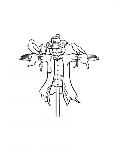 Пугало раскраска