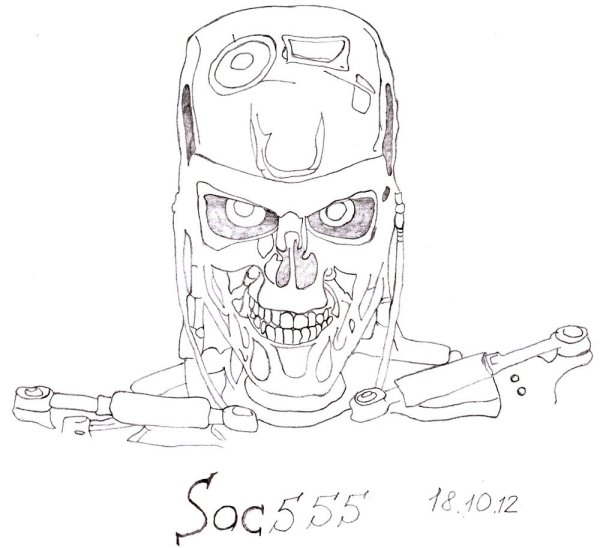 Раскраски для мальчиков Терминатор