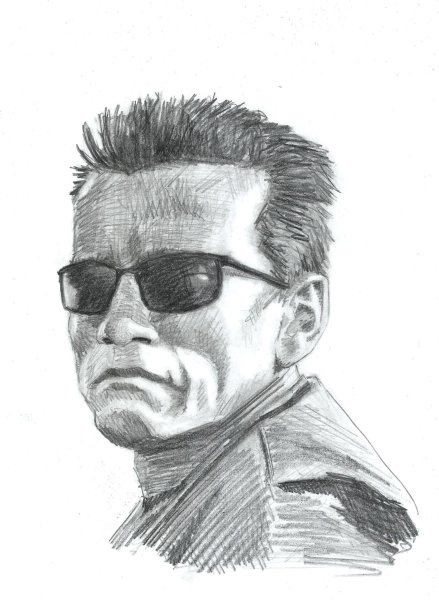 Шварценеггер Терминатор портрет