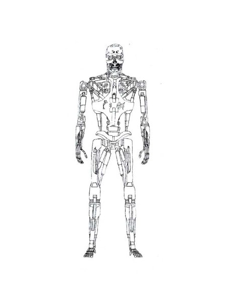 Раскраска Терминатор т 800