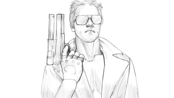 Терминатор рисунок карандашом