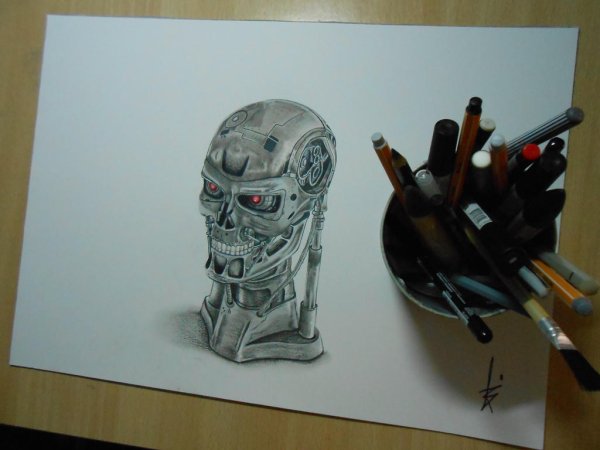 Подставка под карандаши Терминатор