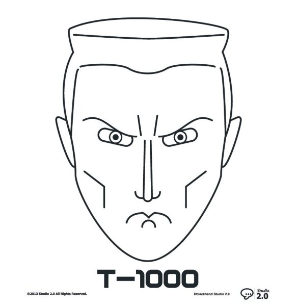 Раскраска Терминатор т 1000