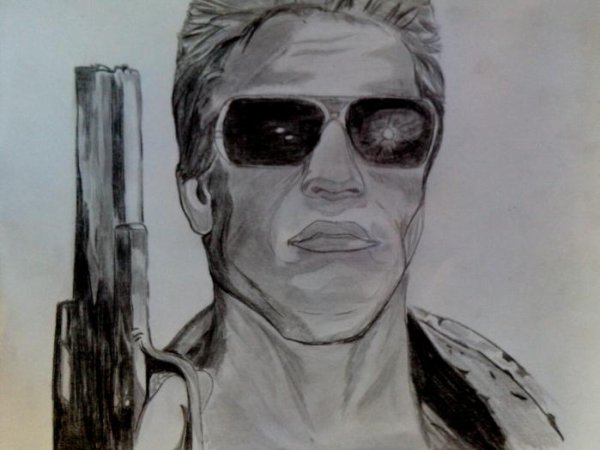 Арнольд Шварценеггер Терминатор портрет