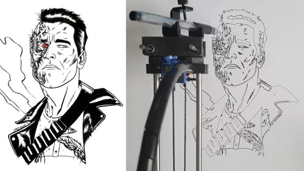 Терминатор т 800 карандашом