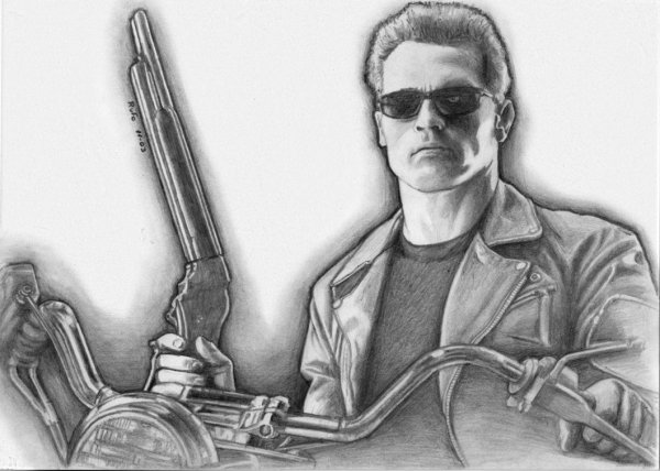 Арнольд Шварценеггер Терминатор карандаш