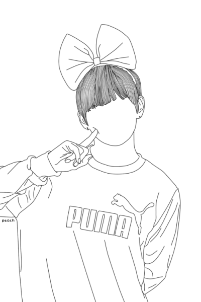 БТС тэхён раскраска