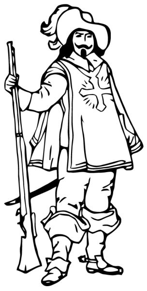 Мушкетеры раскраска для детей