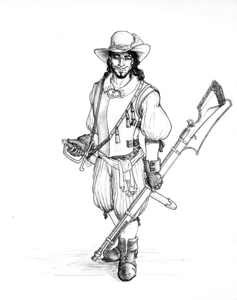 Три мушкетера раскраска