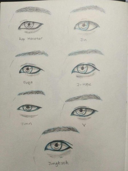 Глаза БТС рисунок