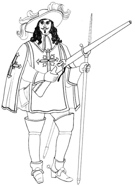 Мушкетер раскраска