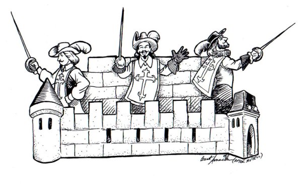 Нарисовать мушкетера пошагово