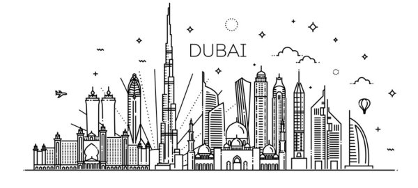 Раскраска город Дубай