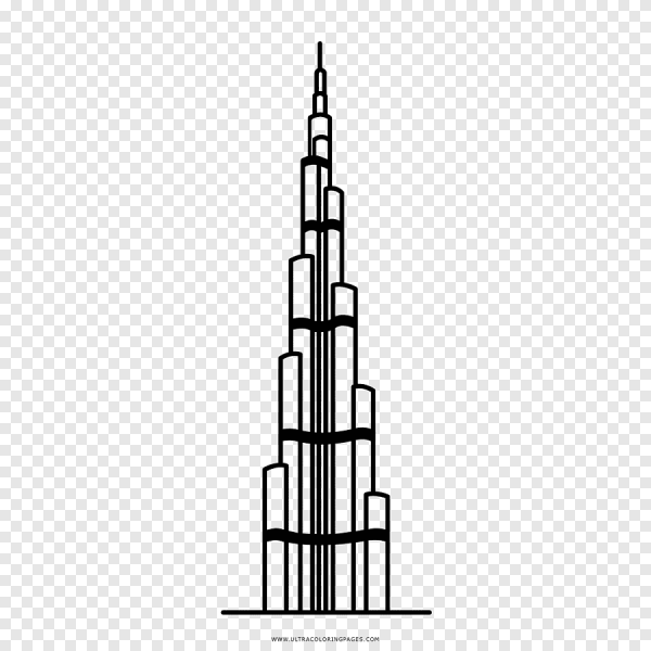 Бурдж-Халифа Дубай нарисовать