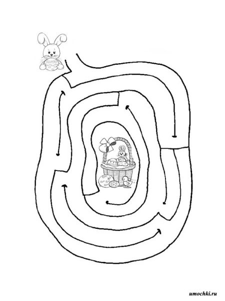 Лабиринты простые печать